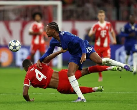 The Blues' boss explodes after the German giants center-back Jonathan Tah avoids sending-off in Champions League setback
